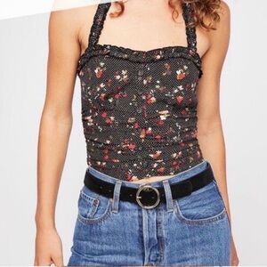Suns out halter crop top